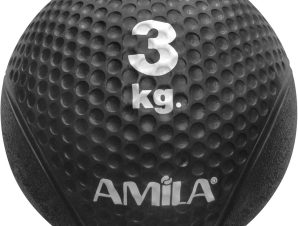 AMILA SOFT TOUCH MEDICINE BALL 4KG 94606 Μαύρο