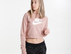 Nike Sportswear Essential Cropped Γυναικεία Μπλούζα με Κουκούλα (9000080291_53707)